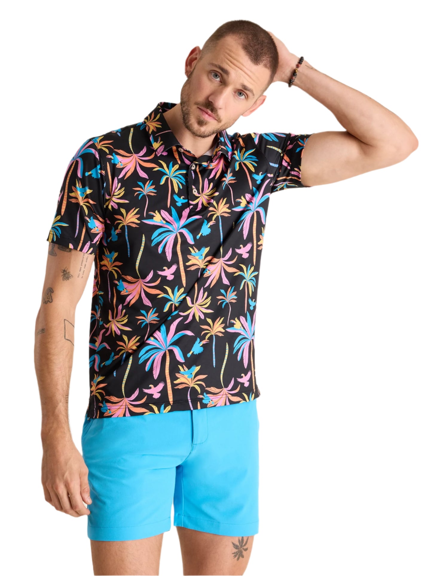 Chubbies Men's The Black Night Light Performance Polo
