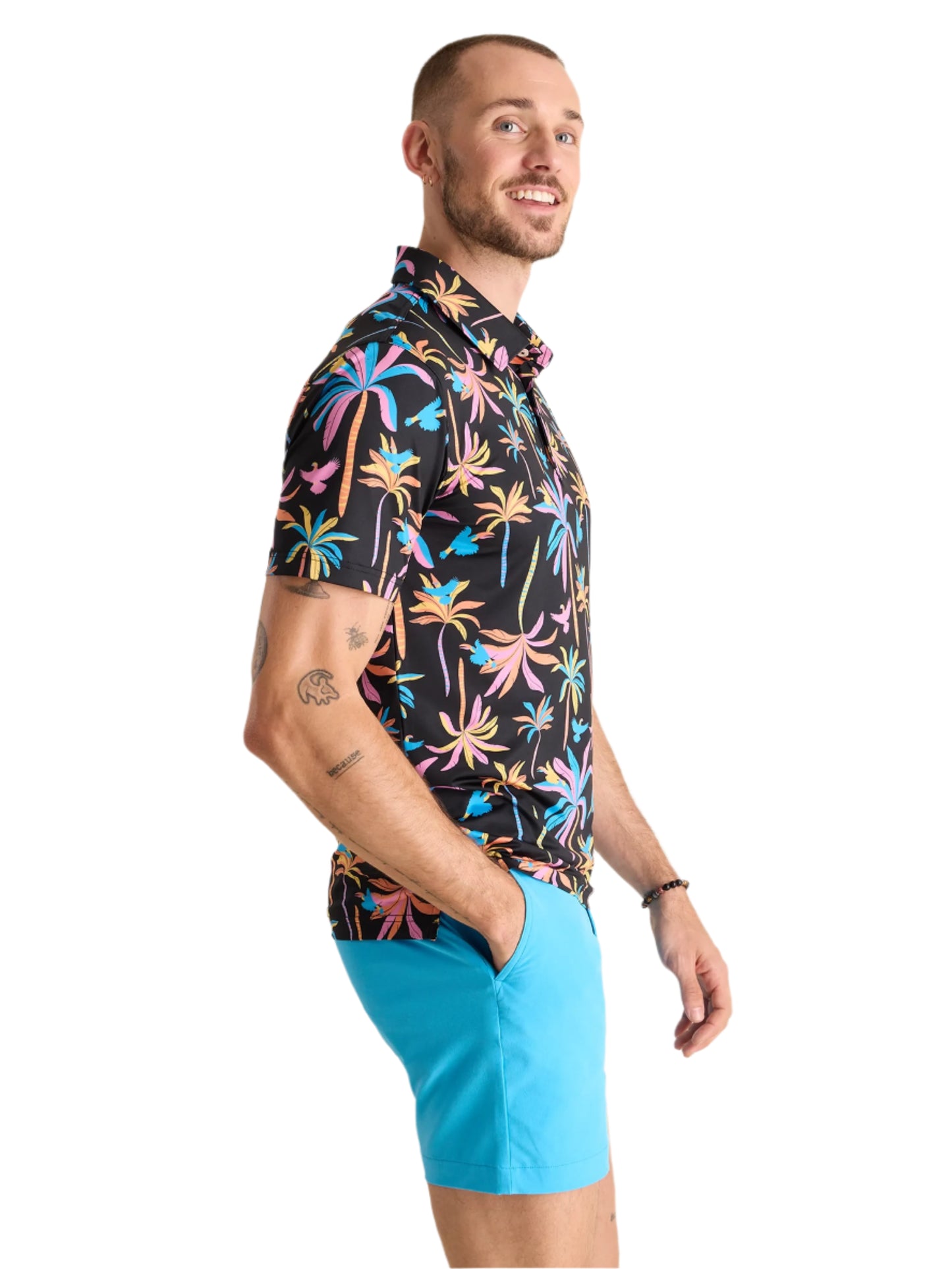 Chubbies Men's The Black Night Light Performance Polo