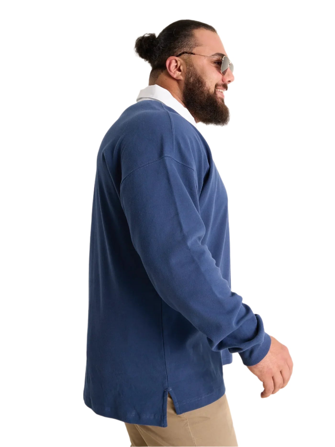 Chubbies Men's The Do Me A Solid Rugby Shirt Navy