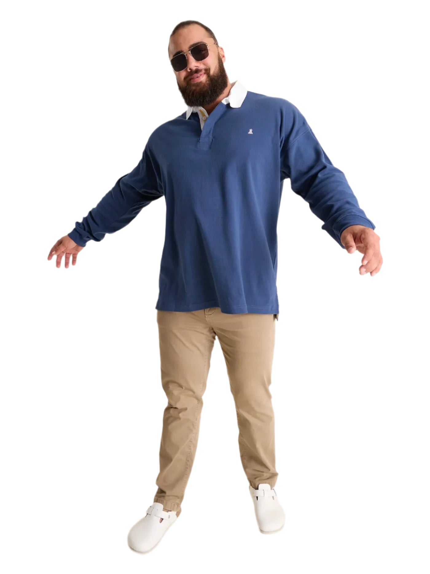 Chubbies Men's The Do Me A Solid Rugby Shirt Navy
