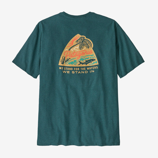 Patagonia Men's Take a Stand Responsibili-Tee Bayou Badge: Wetland Blue