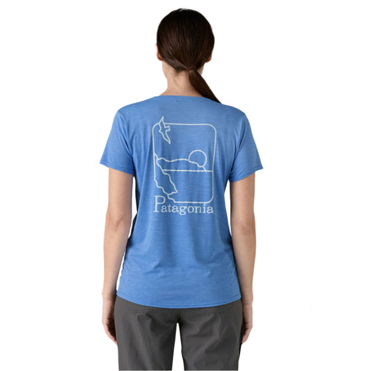 Patagonia Women's Cap Cool Daily Graphic Shirt - Waters Swelldrifter: Abundant Blue X - Dye - Brekken's