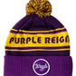 Waggle Pom Beanie Purple Reign
