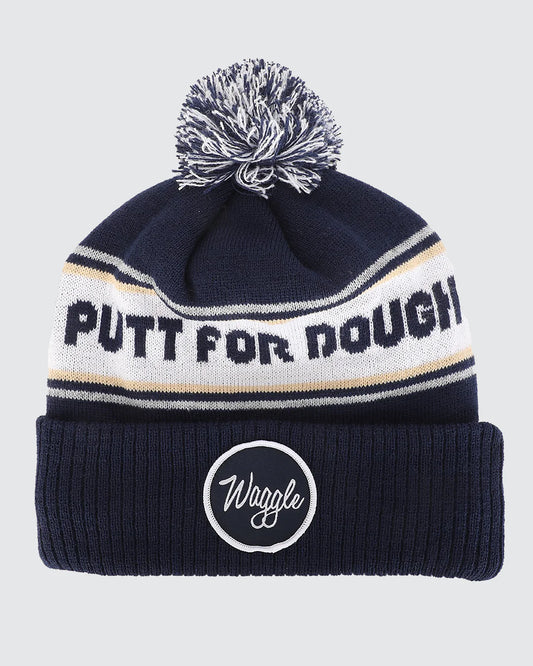 Waggle Putt for Dough Pom Beanie Navy