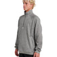 Quiksilver Men's Keller Half Zip Mock Smoked Gray Heather