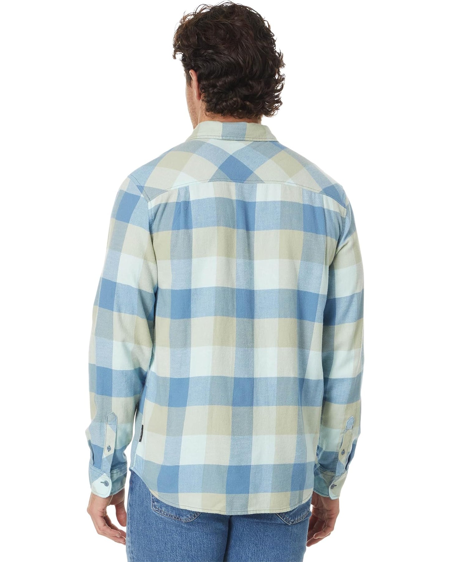 Quiksilver Men's Motherfly Flannel Coronet Blue Prnt 4