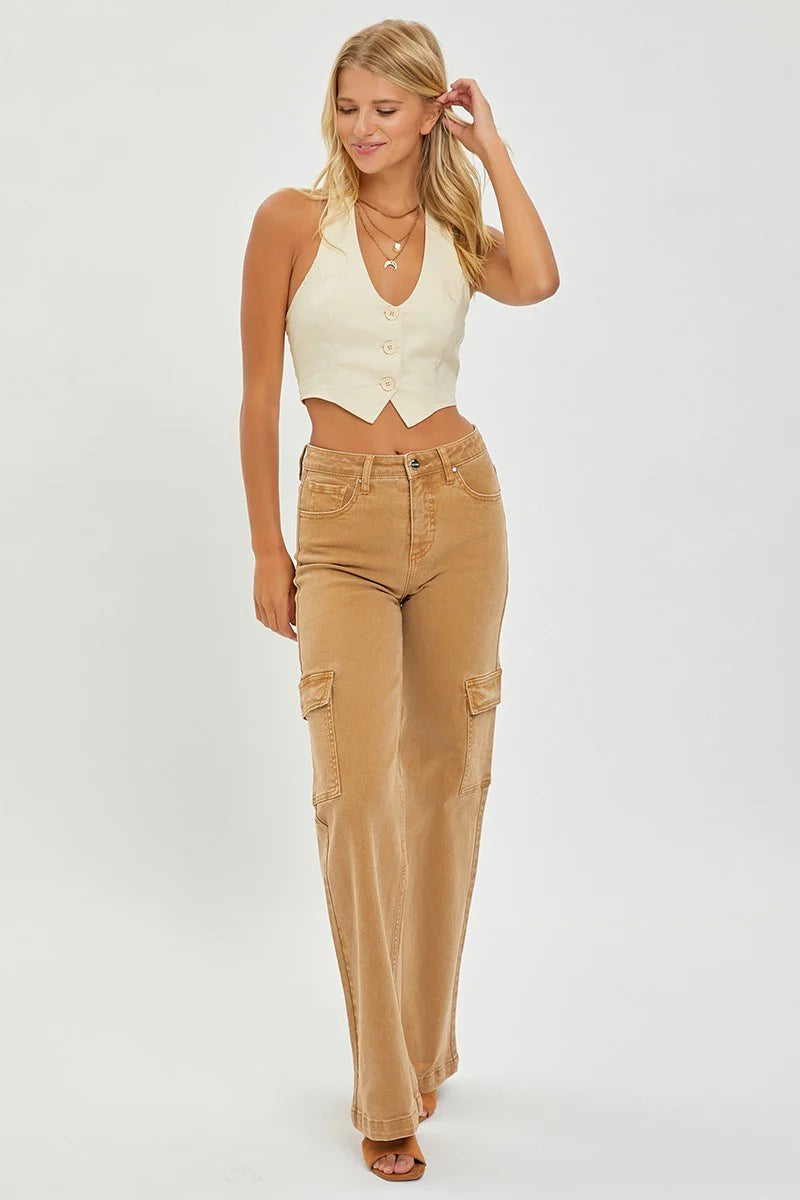 Risen High Rise Cargo Pant Mocha