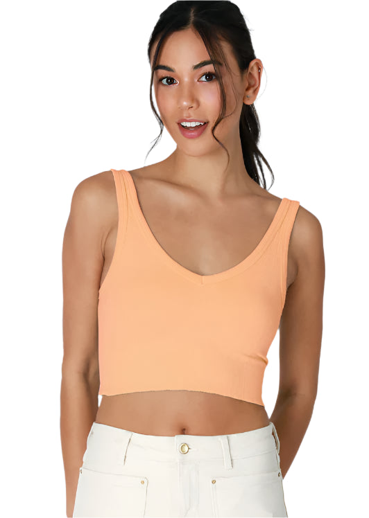 Nikibiki Women's Reversible Herringbone Crop Top