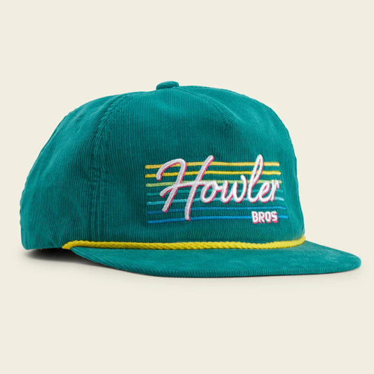 Howler Bros Unstructured Snapback Hats - Howler Beach Club : Teal Corduroy