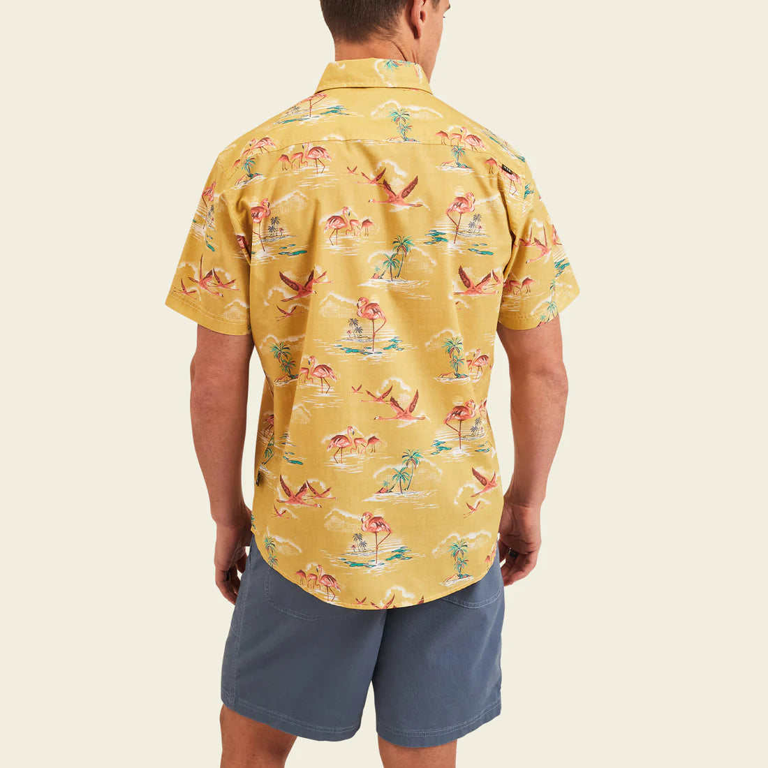 Howler Bros. Men's Mansfield Shirt - Flamingo Flamboyance