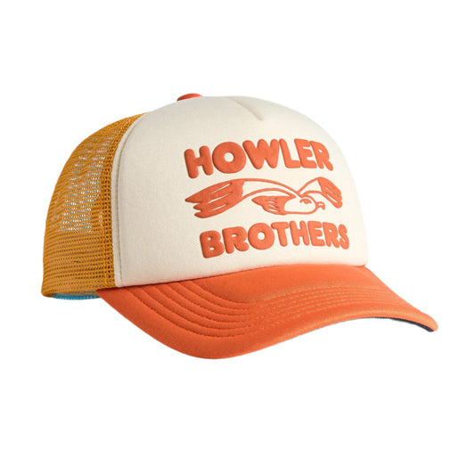 Howler Bros Men's Foam Dome Lone Gull Hat Bold Orange