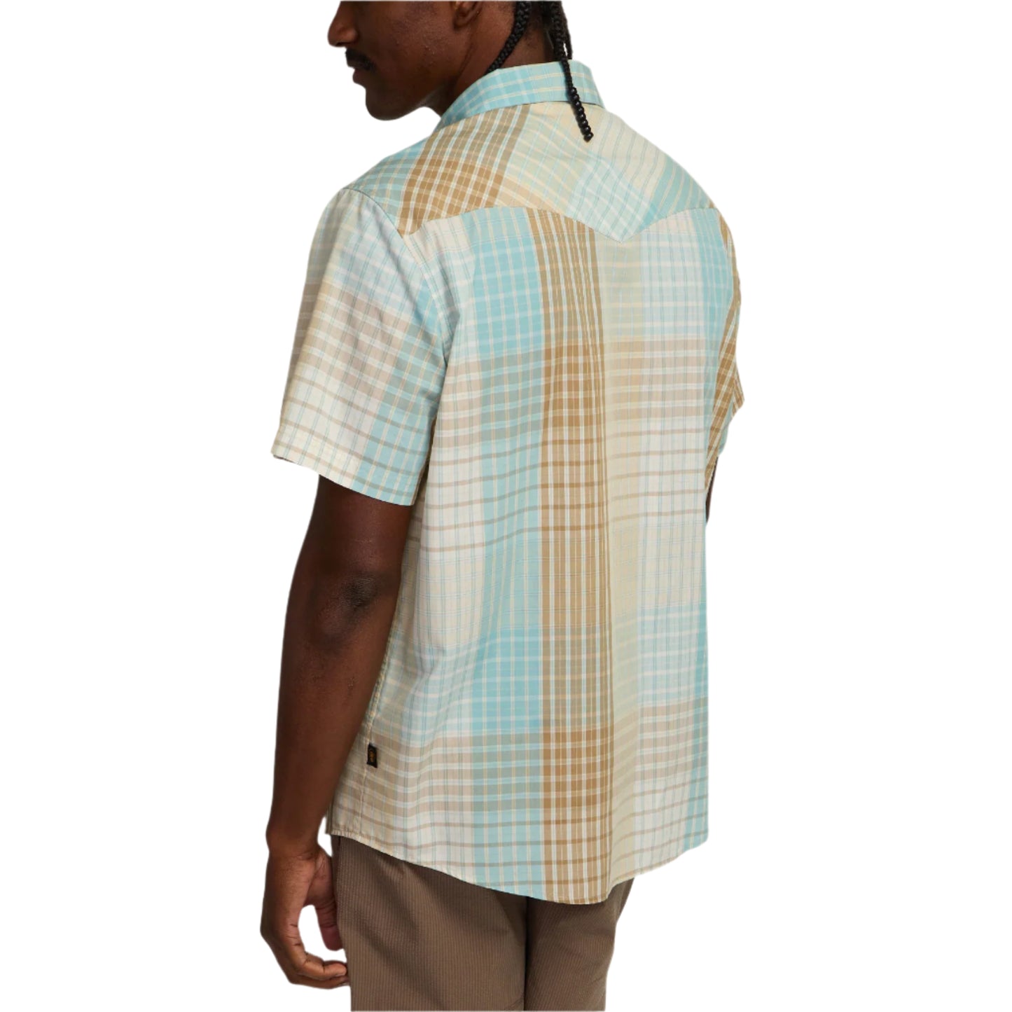 Howler Bros Men's H Bar B Snapshirt Cottage Plaid Seafoam