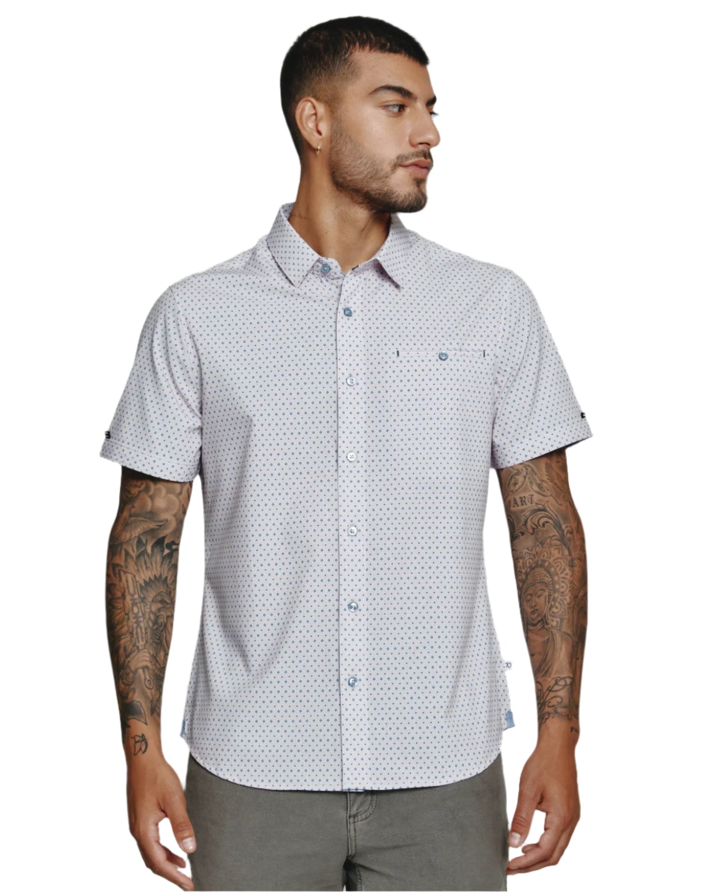 7 Diamonds Men's Medina Short Sleeve White