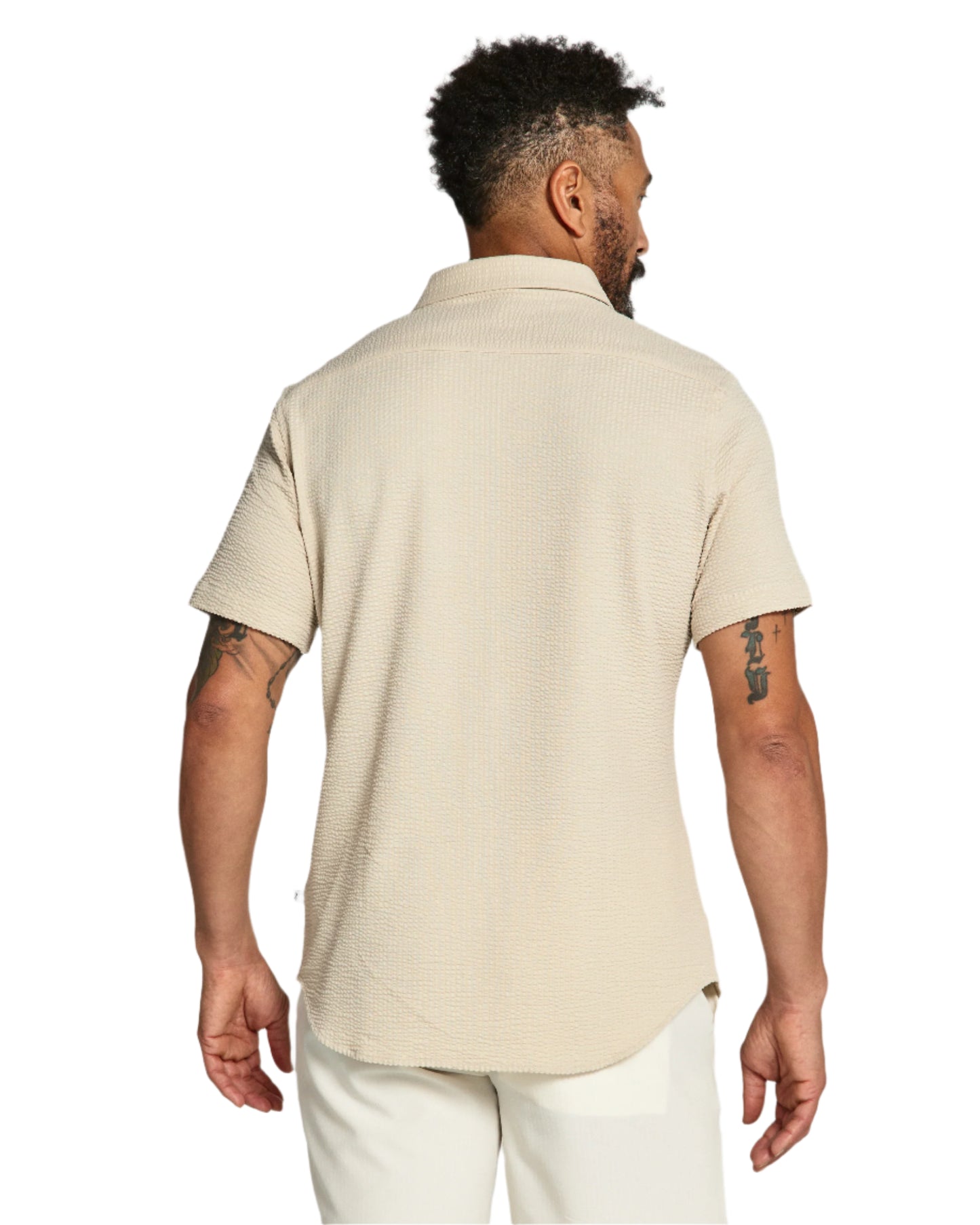 7 Diamonds Men's Bennet Short Sleeve Shirt Tan