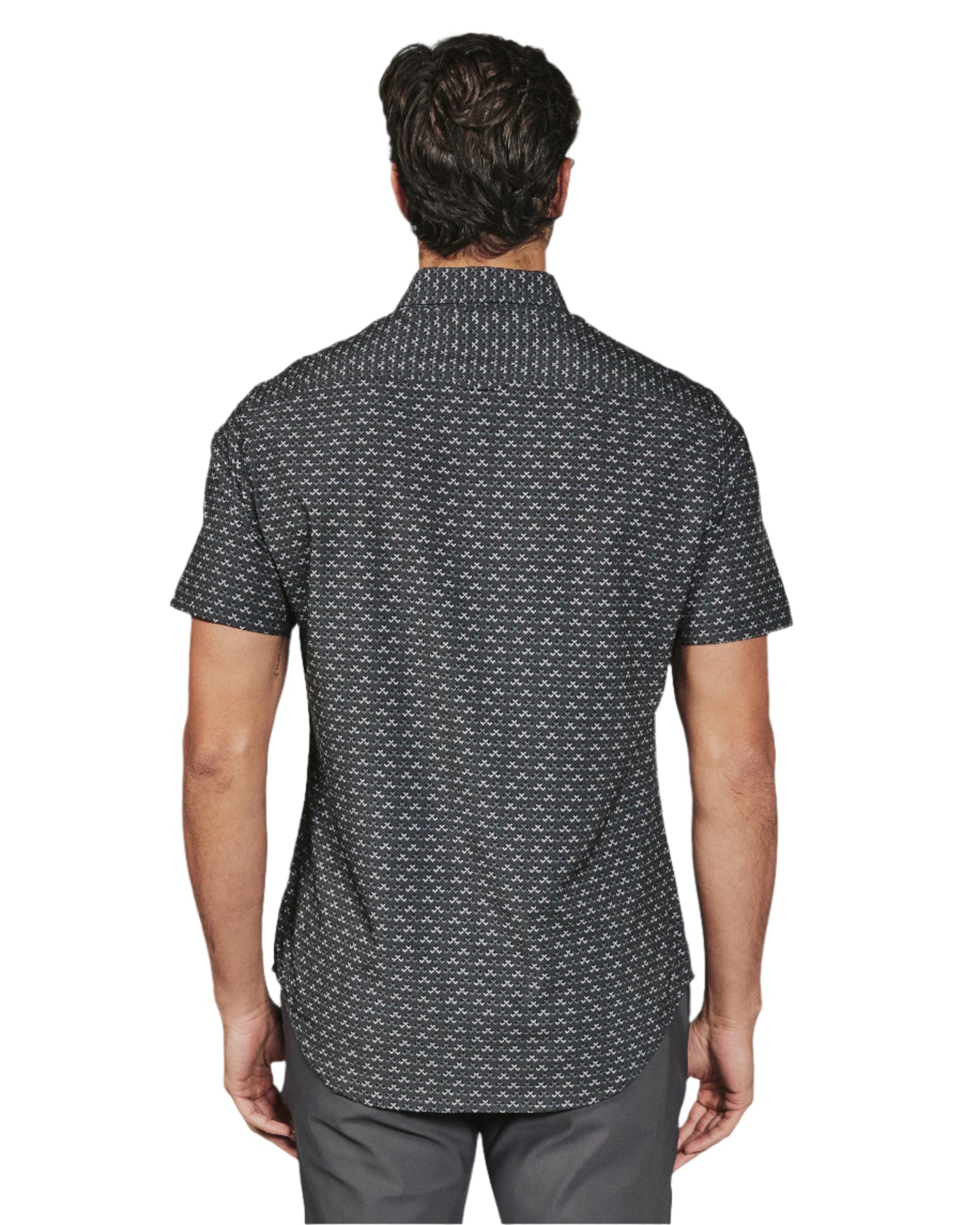 7 Diamonds Men's Marcelo Short Sleeve Shirt Black