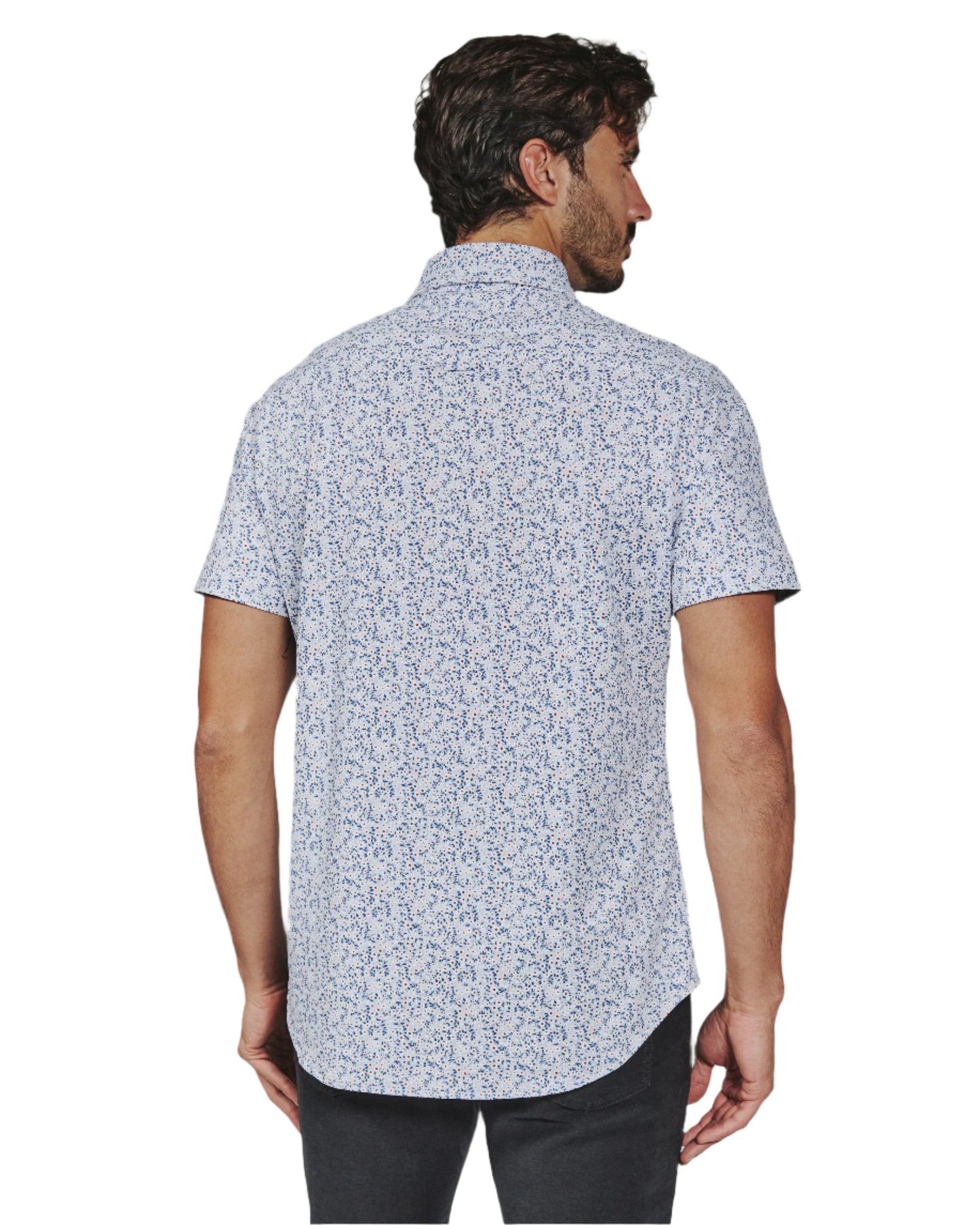 7 Diamonds Men's Mercer Short Sleeve Shirt Light Blue