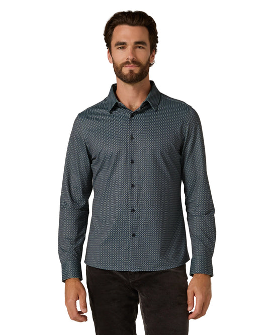 7 Diamonds Men’s Warren Long Sleeve Shirt Olive