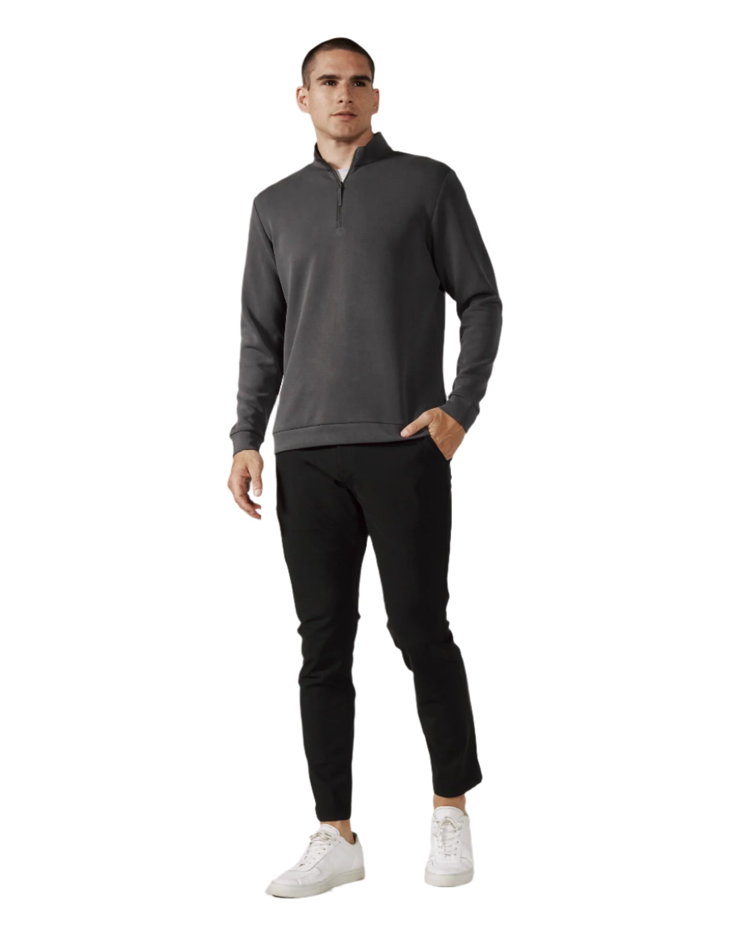 7 Diamonds Men's Rev Quarter Zip Anthracite