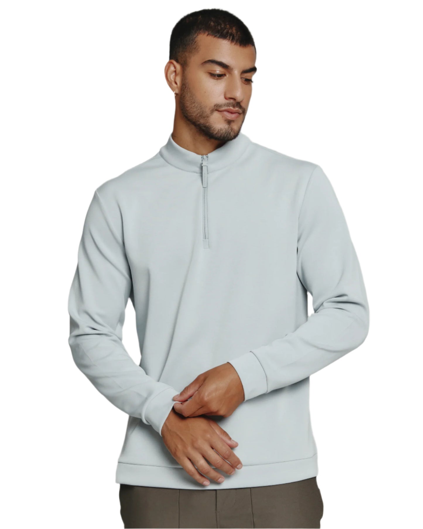 7 Diamonds Men's Rev Quarter Zip Platinum