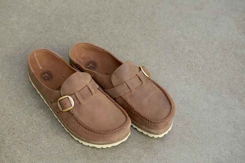 Birkenstock Women’s Buckley Oiled Nubuck Leather Cognac