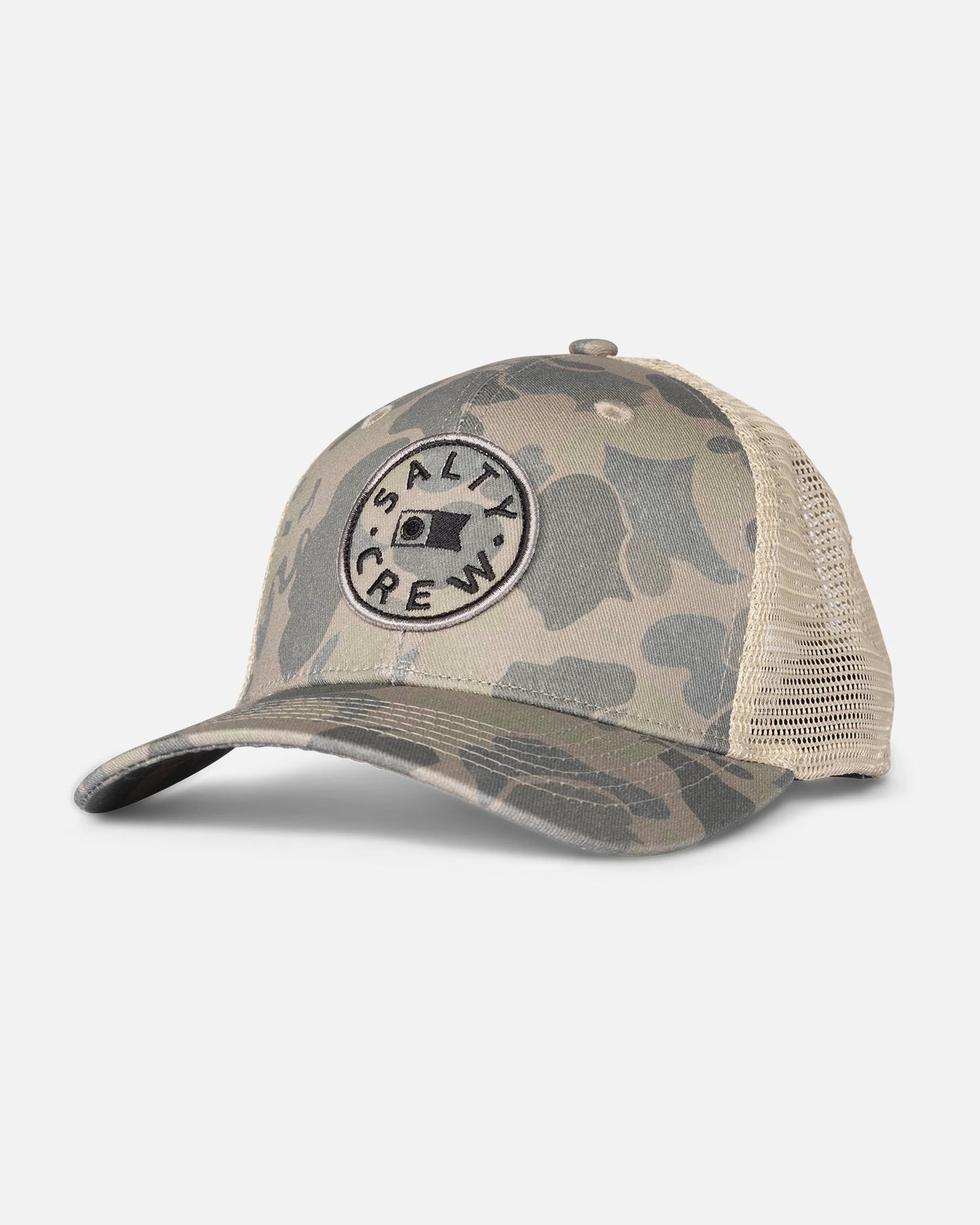 Salty Crew Men's Watermark Retro Trucker Sand Camo