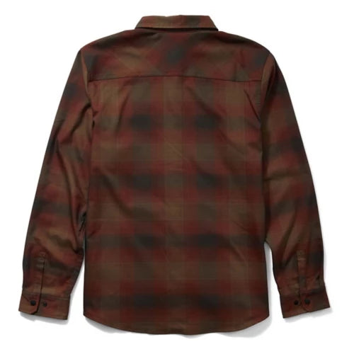 Salty Crew Men's Fathom LS Tech Flannel Burgundy