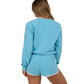 Salty Crew Women's First Mate Crew Lagoon Blue