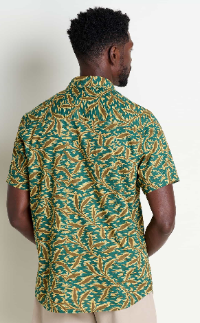 Toad&Co Men's Fletch SS Shirt Jasper Kelp Print