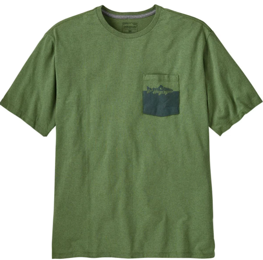 Patagonia Men's Wild Waterline Pocket Responsibili-Tee Terrain Green