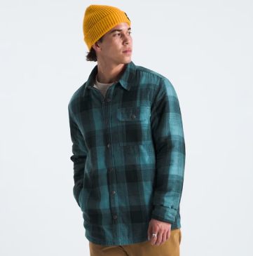 TNF Men's Campshire Shirt Algae Blue TNF Shadow Plaid