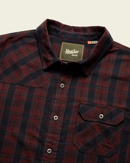 Howler Bro's Harker's Flannel - Barrett Plaid : Burgundy