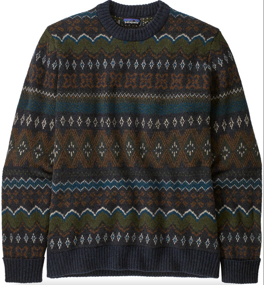 Patagonia Men's Recycled Wool-Blend Sweater Helmsman: Smolder Blue