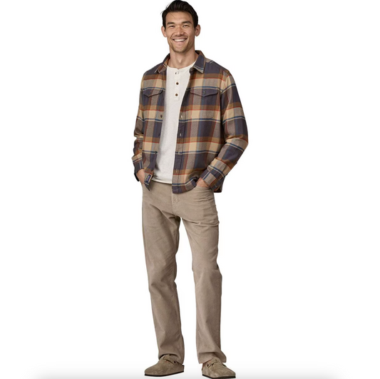 Patagonia Men's Fjord Flannel Shirt Sunrise Ridge: Forge Grey