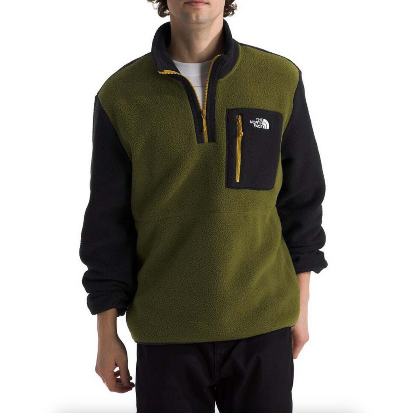 The North Face Men's Yumiori ¼ Zip Forest Olive/TNF Black/Amber Green