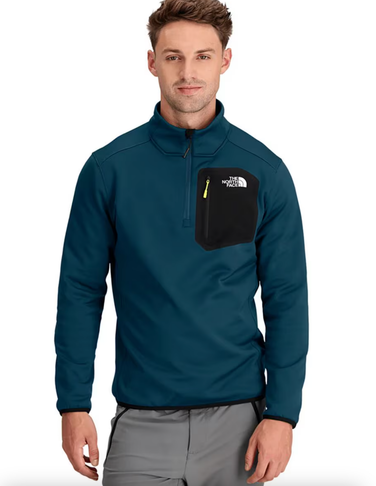 The North Face Men's Crest 1/4 Zip Midnight Petrol/TNF Black