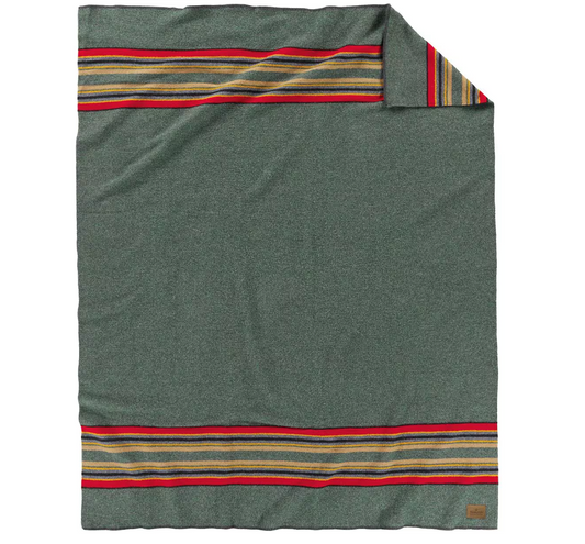 Pendleton yakima camp twin blanket green heather