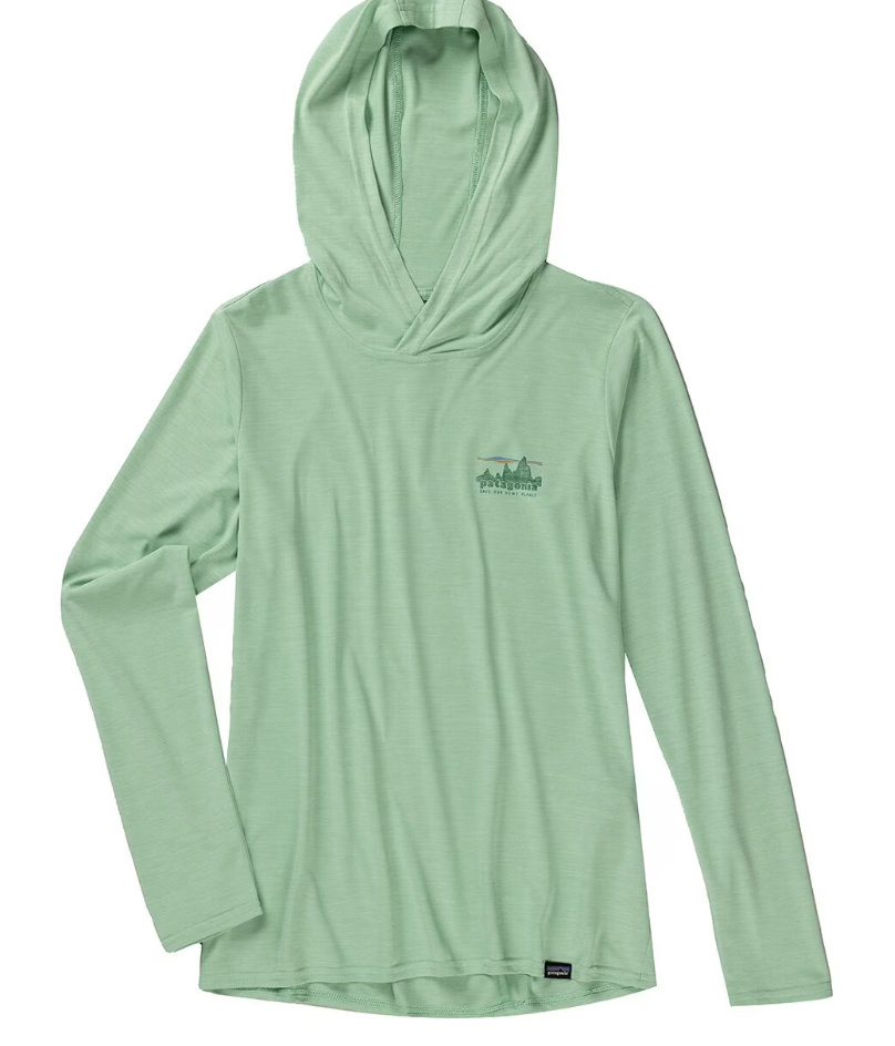 Patagonia Women's Cap Cool Daily Graphic Hoody '73 Skyline: Rinsed Green X-Dye