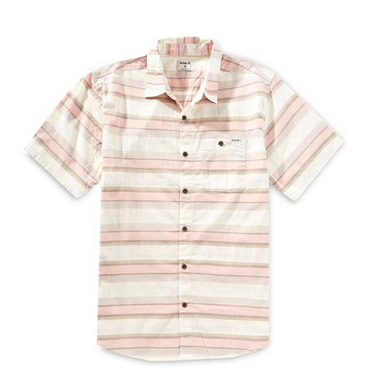 Hurley Men's One And Only Lido Stripe SS Bone