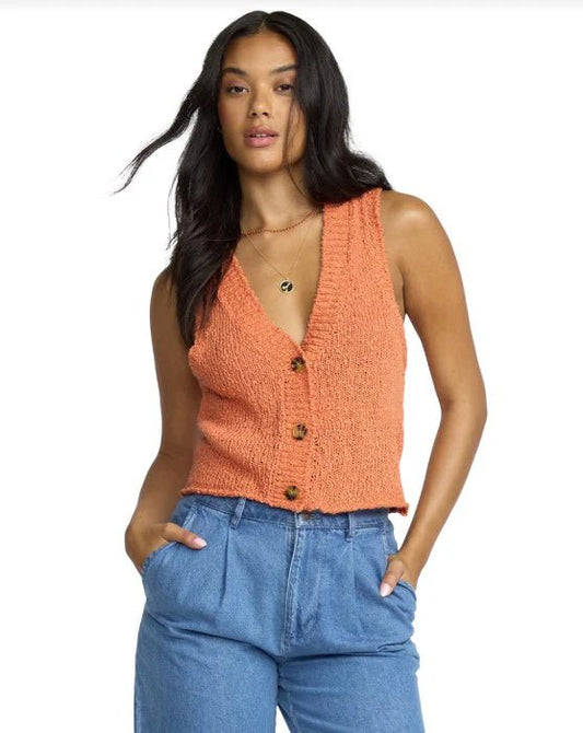 Billabong Women's Gia Sweater Tank Sunset - Brekken's