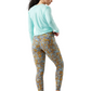 Smartwool Women's Classic Thermal Merino Base Layer Bottom Pacific Blue Floral