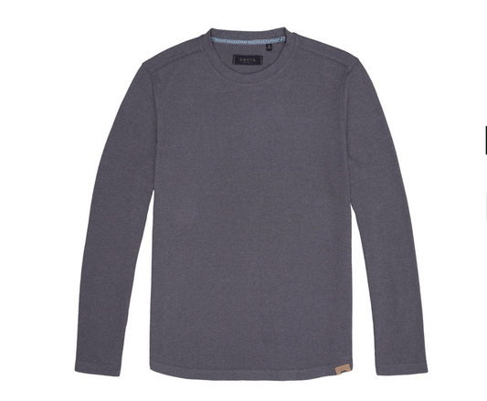 Dakota Grizzly Men's Lewis Waffle Long Sleeve Crew Neck Onyx