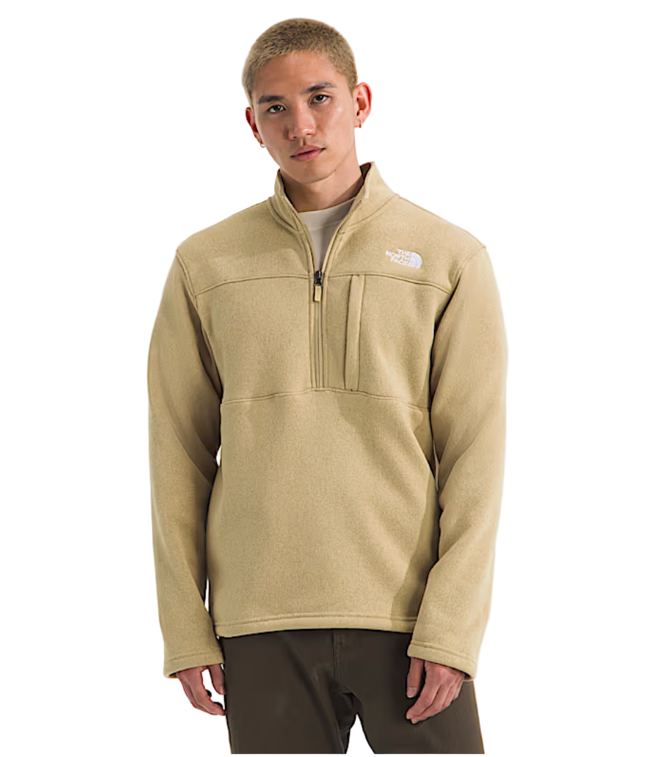 The North Face Men's Gordon Lyons ¼ Zip Khaki Stone Heather