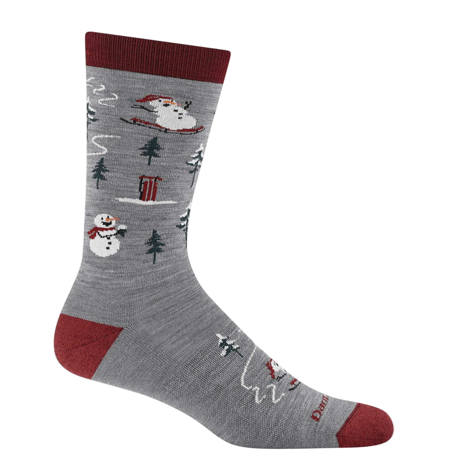 Darn Tough Men’s Sled Head Crew Lightweight With Cushion Gray