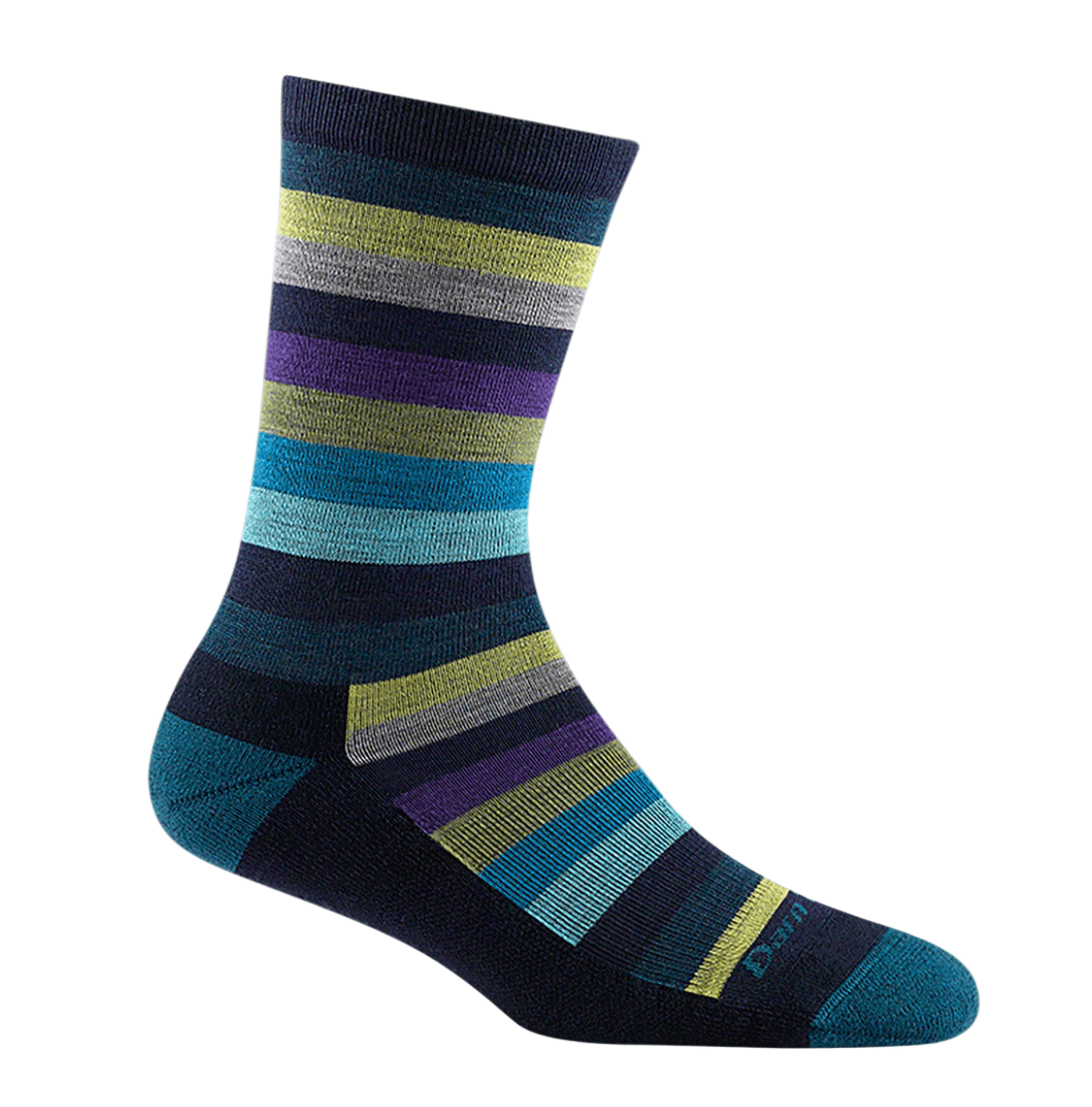 Darn Tough Women’s Mystic Stripe Crew Lightweight With Cushion Spruce