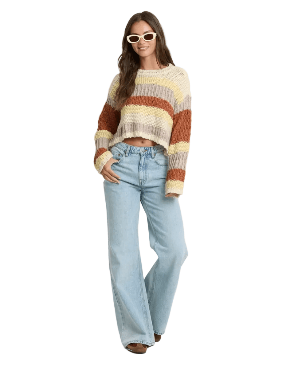 Billabong Women's Mix Up Sweater Cobblestone