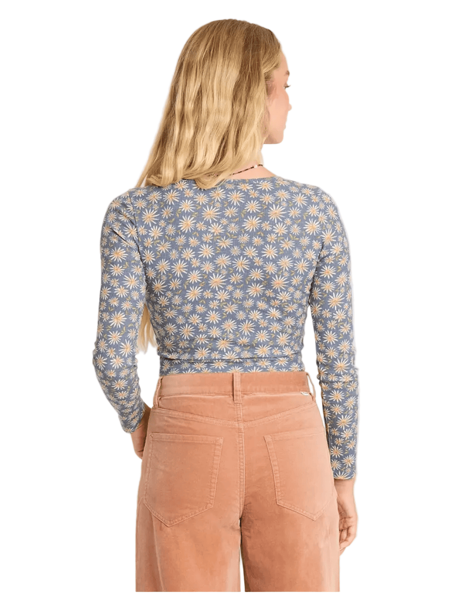Billabong Women's Reese Ls Thermal Blue Smoke