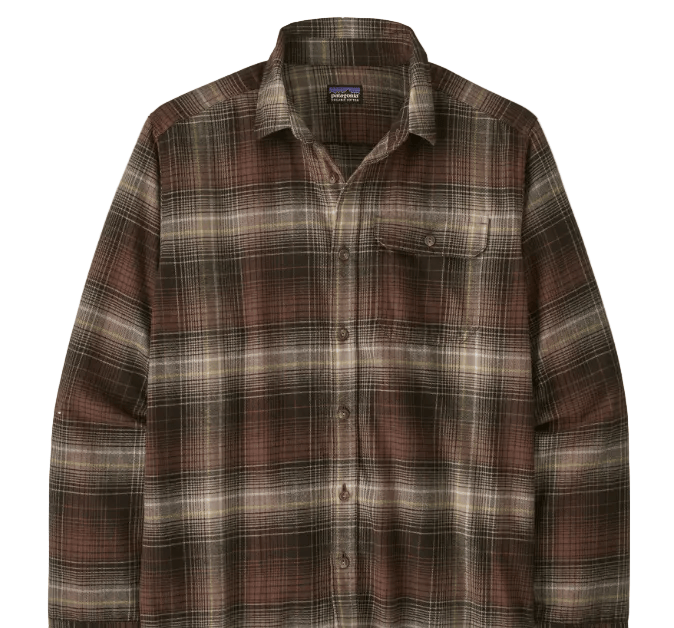 Patagonia Men's L/S Lw Fjord Flannel Shirt Melting Ombre: Den Brown