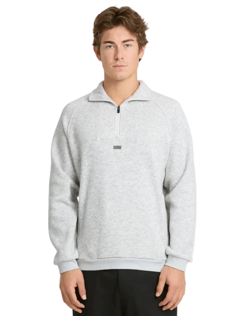 Quiksilver Men’s Apparel > Fleece & Midlayers Quiksilver Men's Keller Half Zip Mock Light Gray Heather