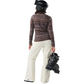 Smartwool Women'S Classic Thermal Merino Base Layer 1/4 Zip Mocha Fair Isle Fun