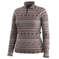 Smartwool Women'S Classic Thermal Merino Base Layer 1/4 Zip Mocha Fair Isle Fun